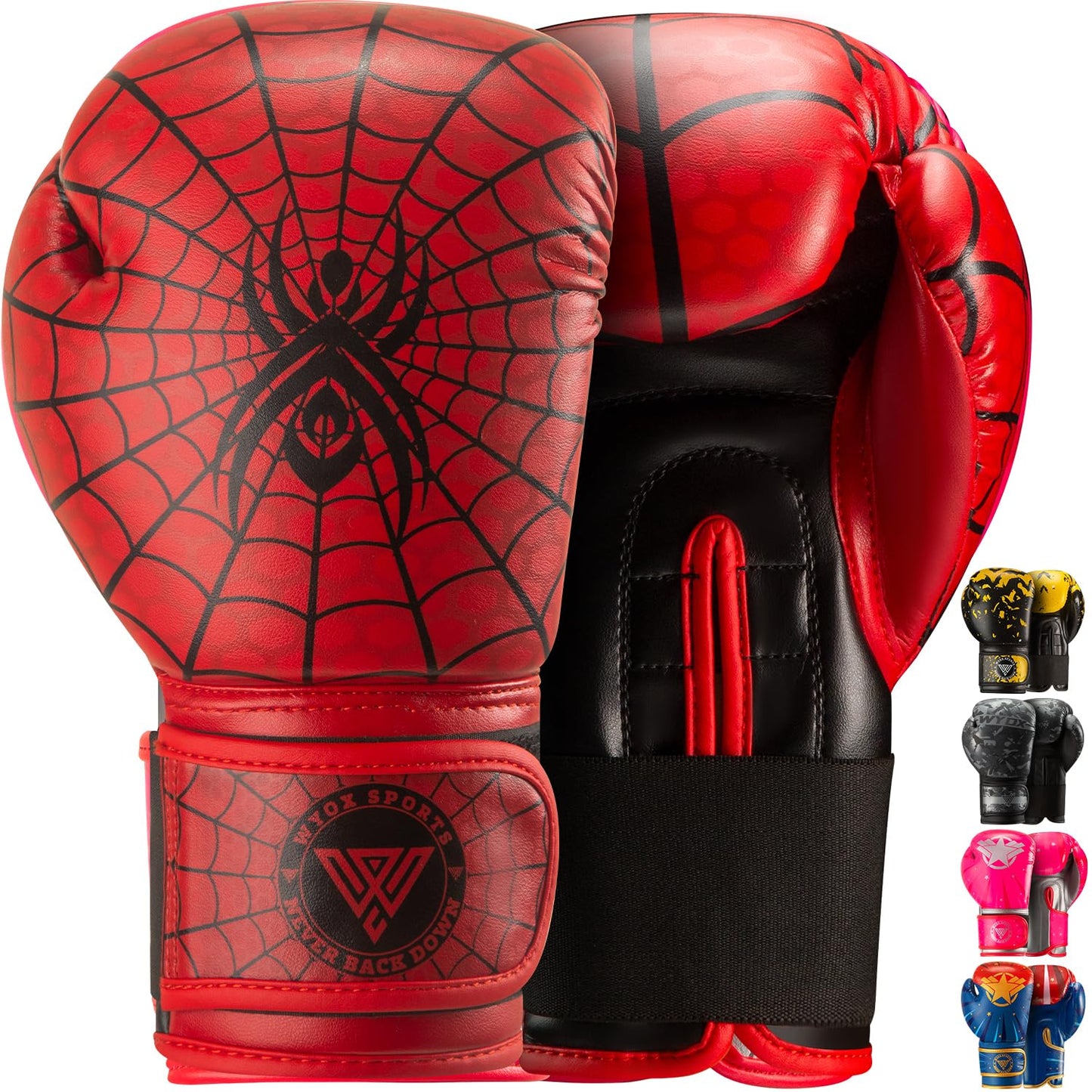 WYOX Kids Boxing Gloves 4oz 6oz 8oz – Youth Punching Gloves for Boys & Girls Ages 3–15 – Sparring Gloves for Punching Bag, Kickboxing, Muay Thai, MMA – Boxing Gloves for Kids Training Set