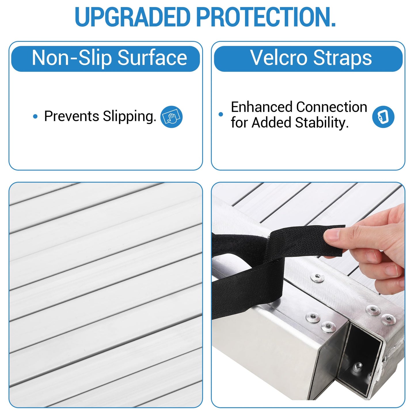 9-15 Ft Telescoping Plank, Aluminum Work Plank, 440Lbs Capacity Extension Boards, Aluminum Scaffolding Plank with Skid-Proof Platform Scaffold Ladder Accessory
