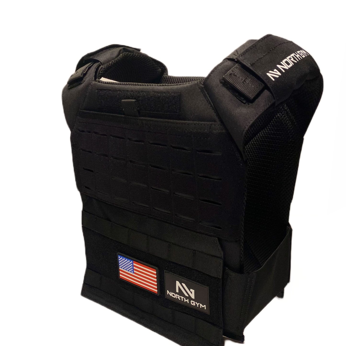 Northgym Adjustable Weighted Vest/Incl. Two 3D Weight Plates in 14lbs / 20lbs/ 30lbs/ 42.5lbs - Optimized Weight Distribution and with Curved Plates for Running, Functional Training and Working Out