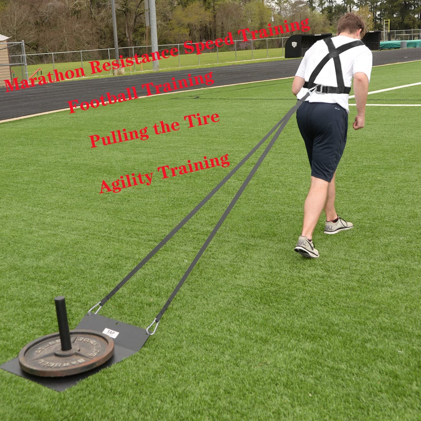 MOPHOEXII Youth Sled Harness,Sled Harness for Kids with Pull Strap, Tire Pulling Resistance Speed Training