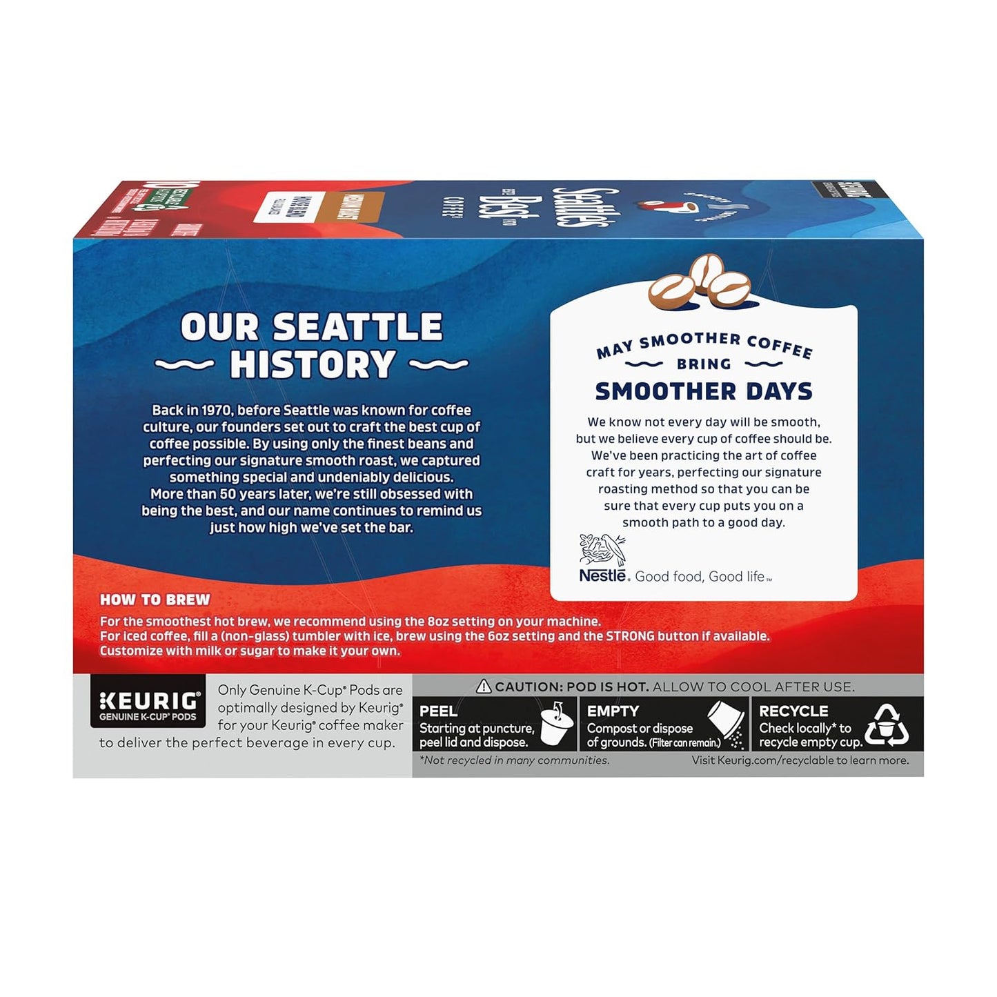 Seattle’s Best Coffee - Medium Roast K-Cup Pods | House Blend, 100% Arabica, 60 Pods Total
