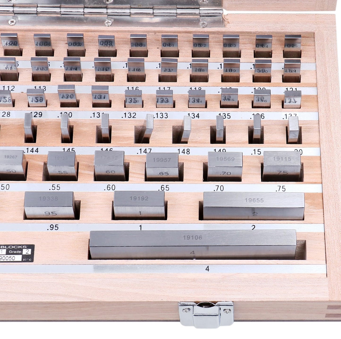 Accusize Industrial Tools 81 Pc Grade AS-2 Steel Gage Block Set, P900-S583