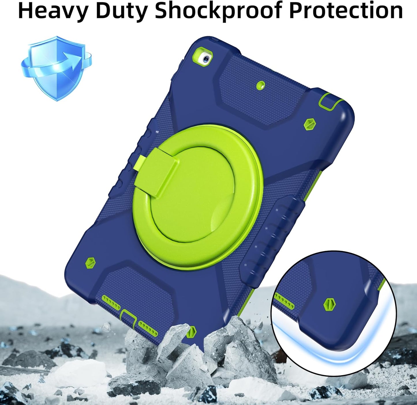 Andnary 9th/8th/7th 10.2 inch, Protector/360 2021/2020/2019 Case for iPad Generation Shockproof Cover with Screen