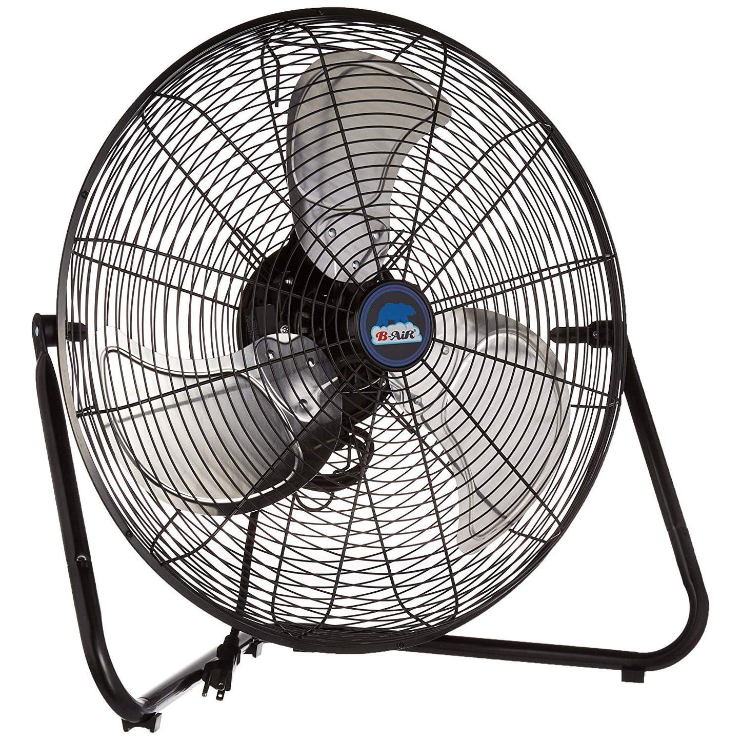 B-Air Firtana 20" High Velocity Electric Garage Floor Fan for Industrial and Home Use with 3-Speeds and Tilt Adjustable Fan Head, SAFF-20, Black