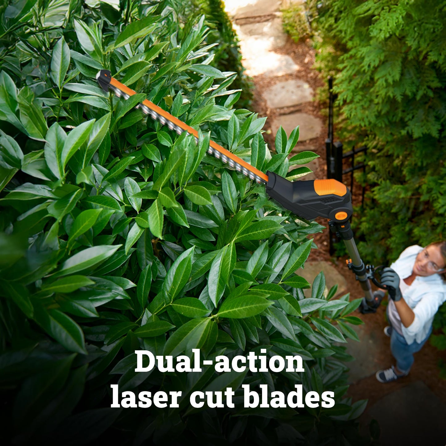 WORX WG252 20V 2-in-1 Attachment Capable Hedge Trimmer