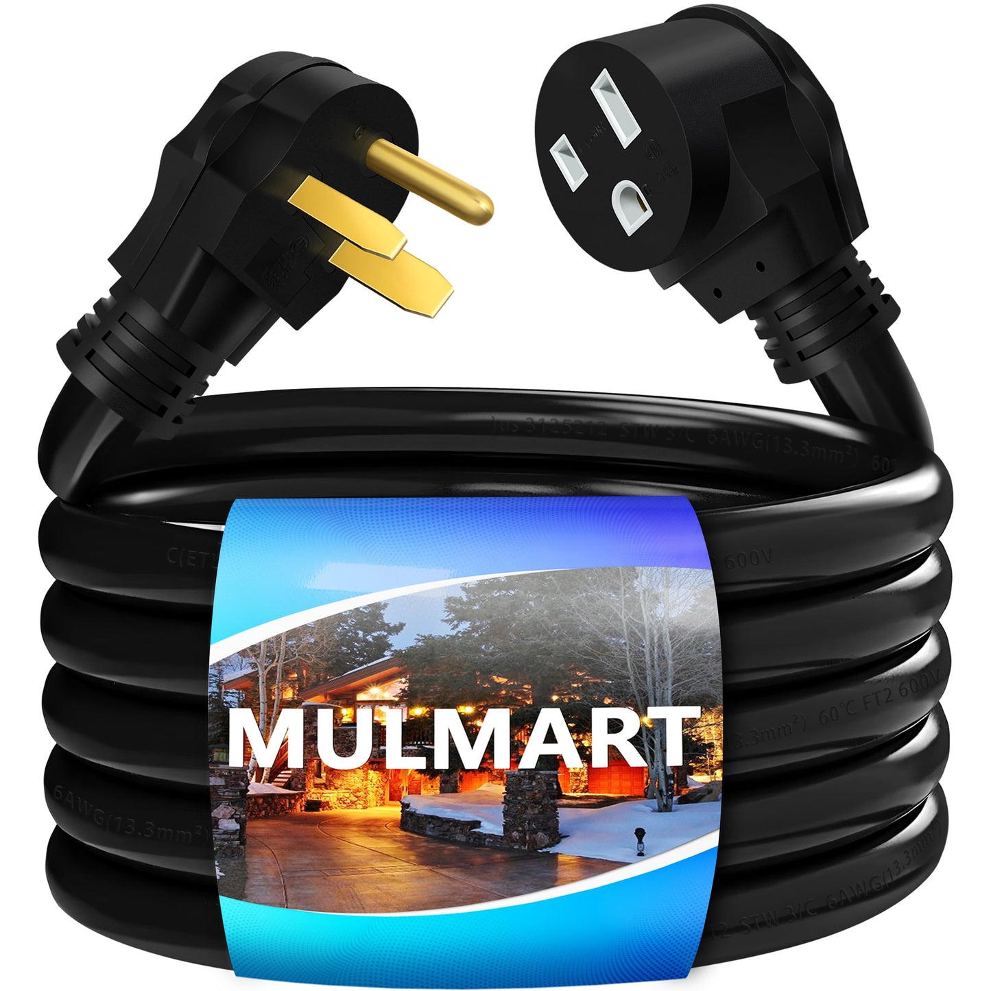 Welding Cord 6 AWG, 25FT, Welding Extension Cords 50 amp, 125V/250V Welding Power Cord NEMA 6-50P to NEMA 6-50R