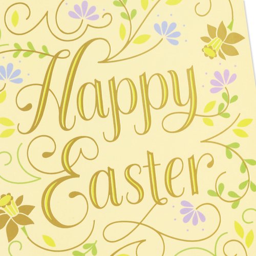 Hallmark Vintage Easter Cards, Pastel Yellow (40 Cards with Envelopes)
