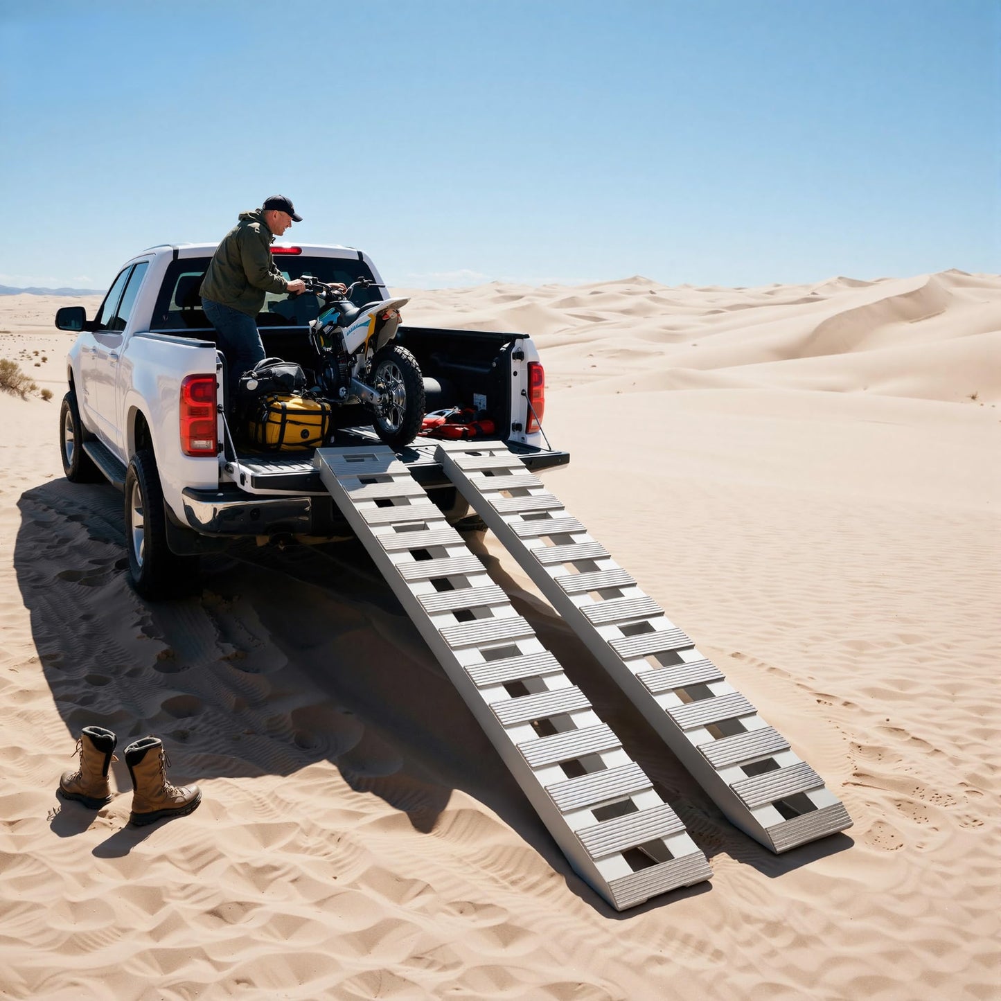 AUTOSAVER88 2pcs 6000lbs 72" x 15" Aluminum Trailer Ramps, Loading Ramps Car ATV Truck Auto Hauler Knife & Hook Ends