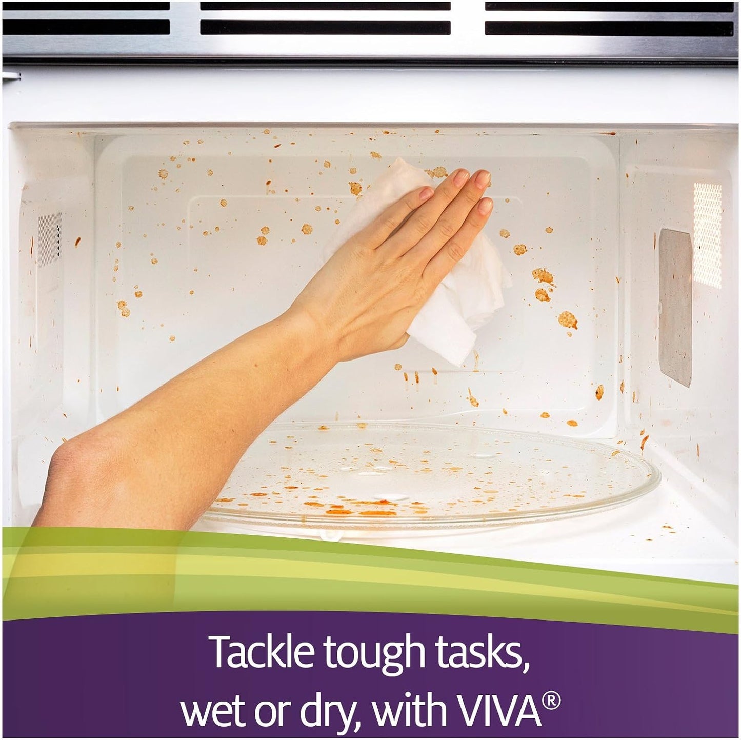 Viva Giant Roll Paper Towels - Soft & Absorbent White Towels | 27.9 x 25.4 cm, 8 Rolls