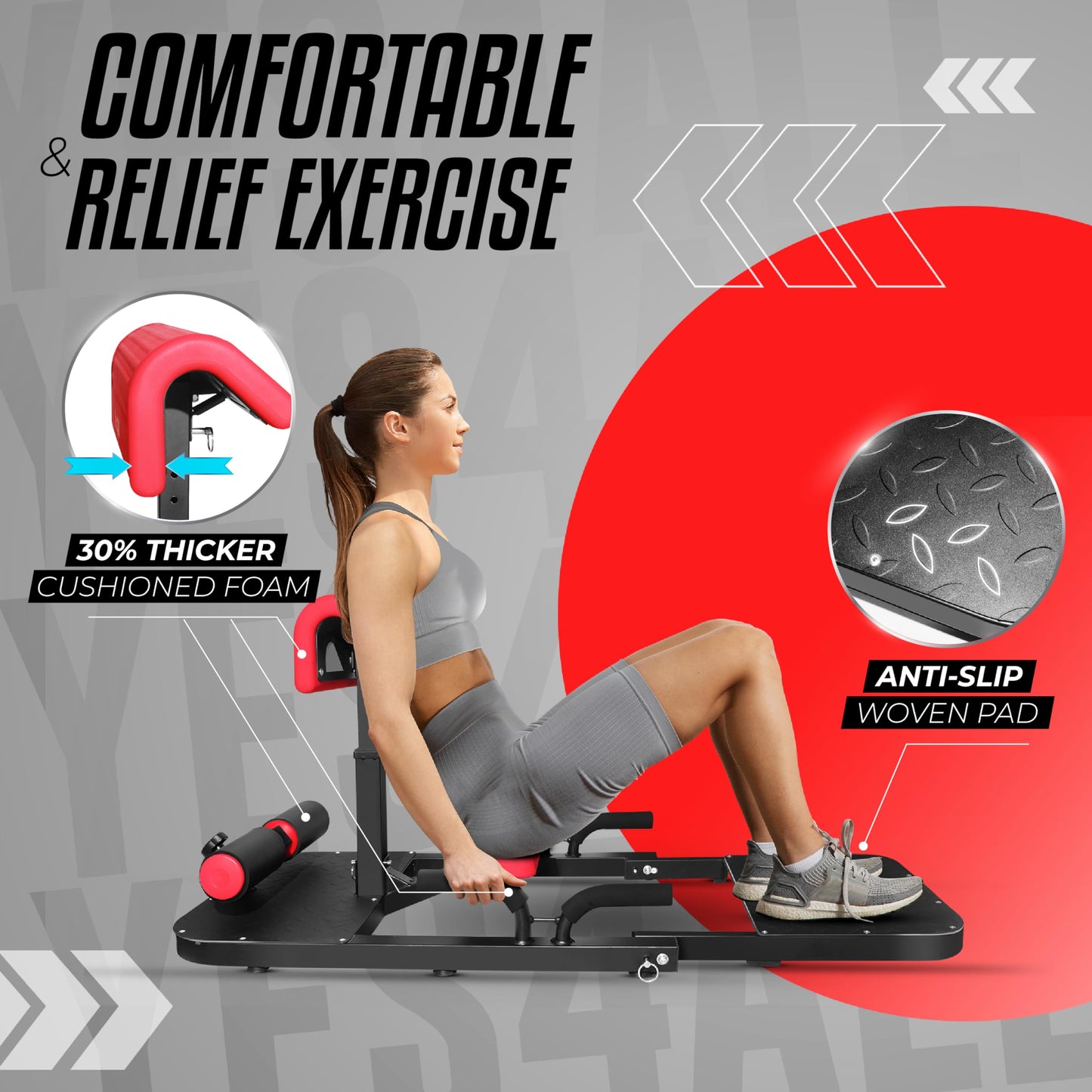 Yes4All Hip Thrust Machine Including Resistance Bands, Glute Machine Sissy Squat Machine, Hip Thrust Bench for Glute Training