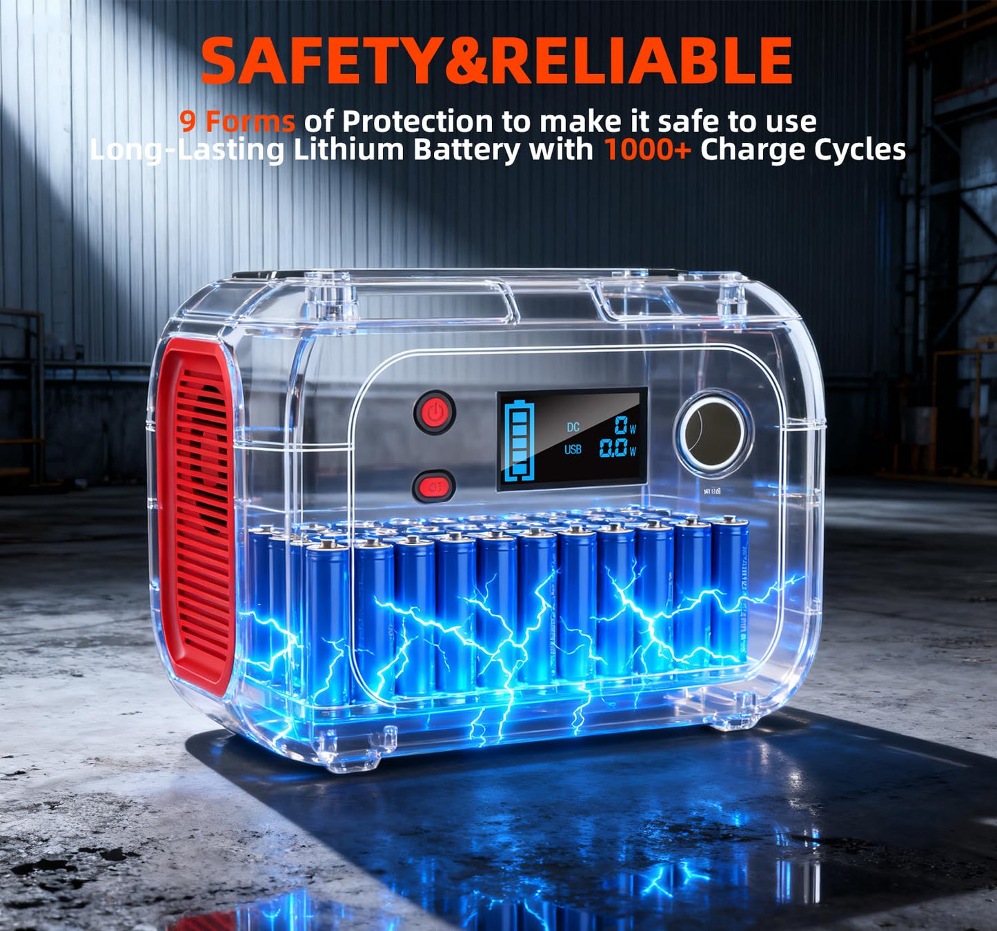 ENOFLO Portable Power Station 300W, 228Wh Solar Generator with 110V Pure Sine Wave AC Outlet, Backup Lithium Battery Generator for CPAP Outdoor RV Camping Emergency Home Use