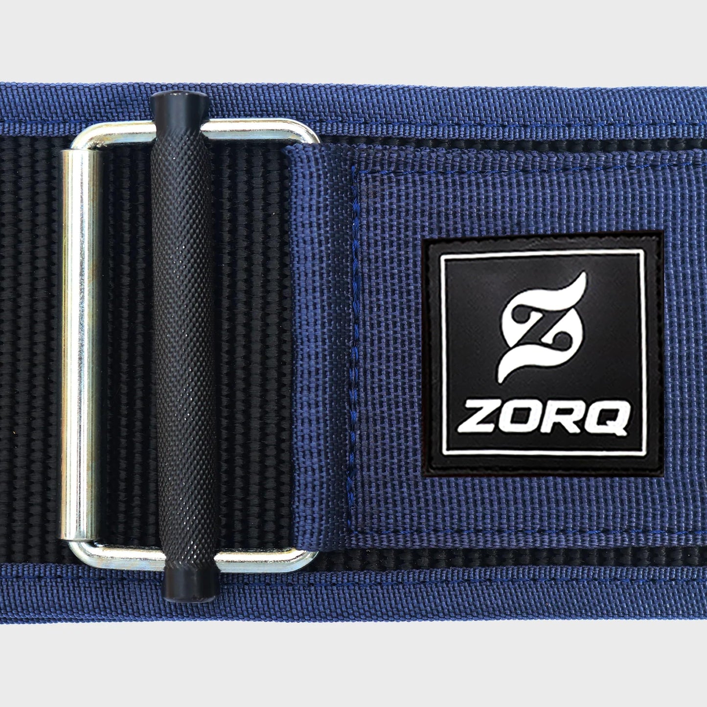 ZORQ Self-Locking Weight Lifting Belt - 4 Inch Wide Quick-Locking Gym Belt for Men & Women - Professional Weightlifting Belt for Olympic Lifting, CrossFit, Squats & Deadlifts - Back Support (Blue, Medium)
