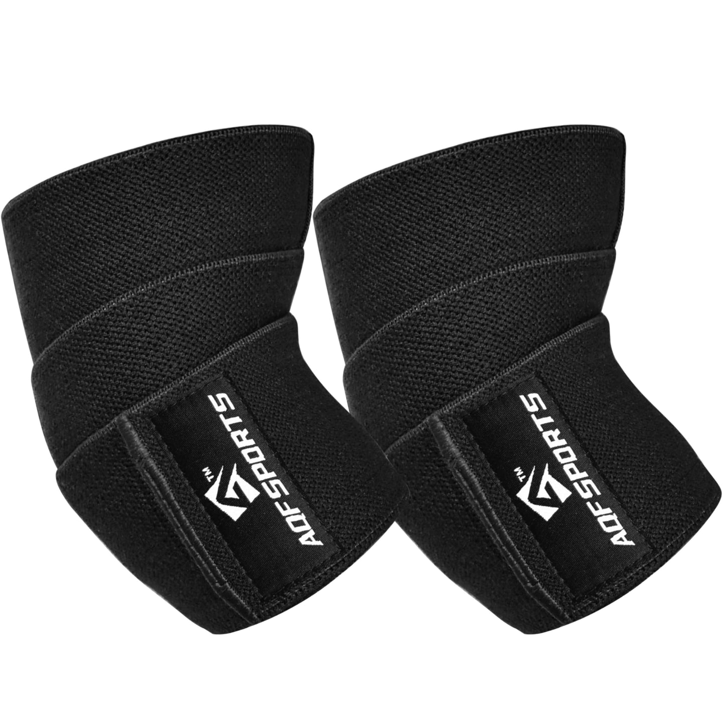 AQF Elbow Wraps for Weightlifting Gym Elbow Sleeves - Heavy Duty 40" Elasticated Elbow Lifting Straps for Powerlifting, Bodybuilding, Fitness Training & Bench Press (Pair)