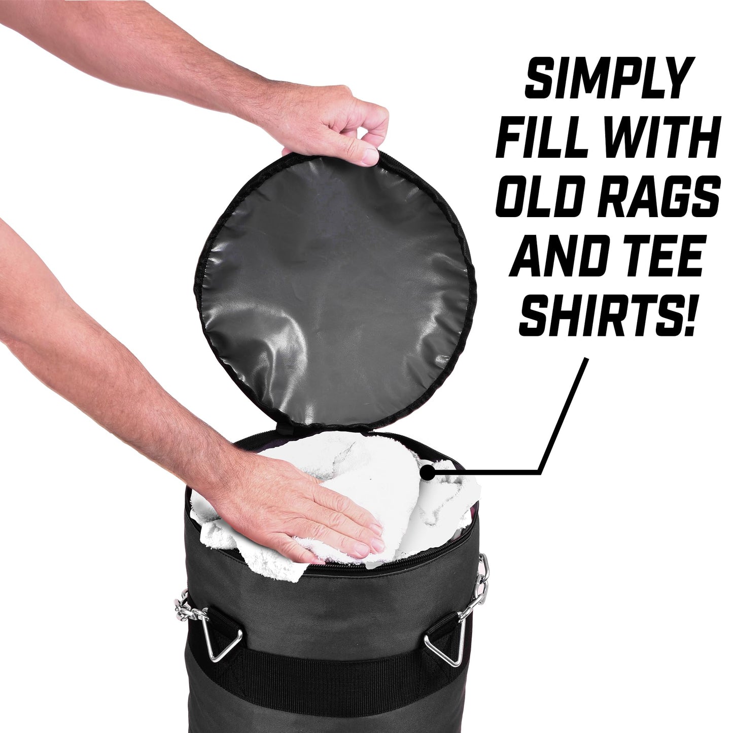 GoSports Fillable Punching Bag Training Aid - Great for Boxing, MMA, Muay Thai and More, Fill with Clothes and Rags