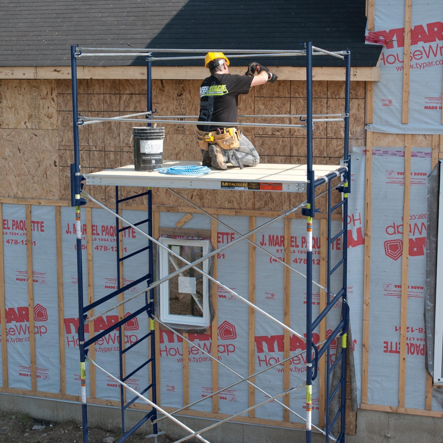 Metaltech 5ft.W x 7ft.D Scaffold Guardrail System - Model Number M-MG507K