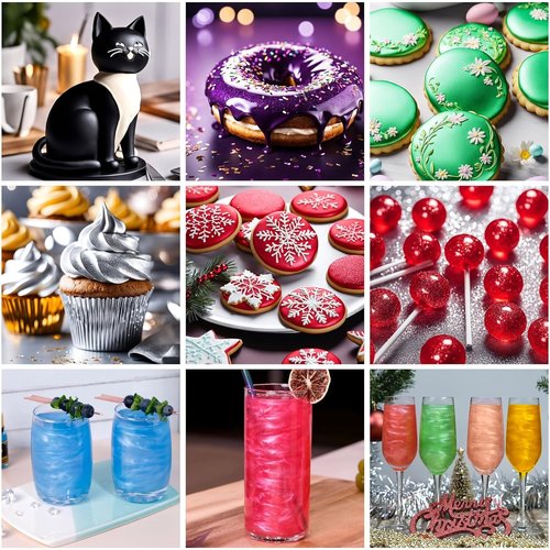 Cherrysea Luster Dust Edible Set | 2 Colors Food Grade Shimmer Powder for Cakes & Cocktails - 4g Bottles (Blue & Green)