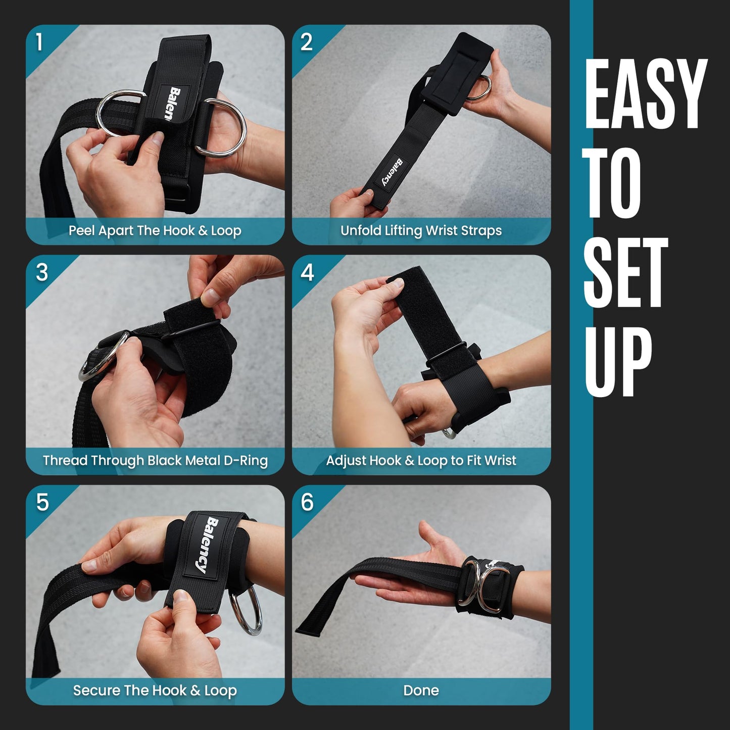 Weight Lifting Straps With D Rings, Padded Lifting Wrist Straps for Weightlifting, Non-Slip Gym Straps for Deadlift, Powerlifting, Cable Machine Workout, Lifting Strap for Gym Strength Training
