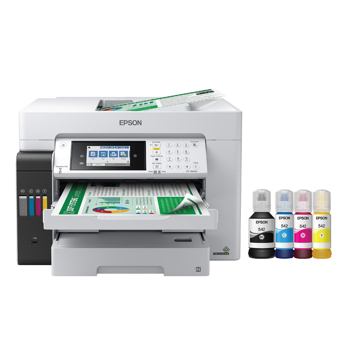 Epson EcoTank Pro ET-16600 Wireless Wide-Format Color All-in-One Supertank Printer with Scanner, Copier, Fax, and Ethernet