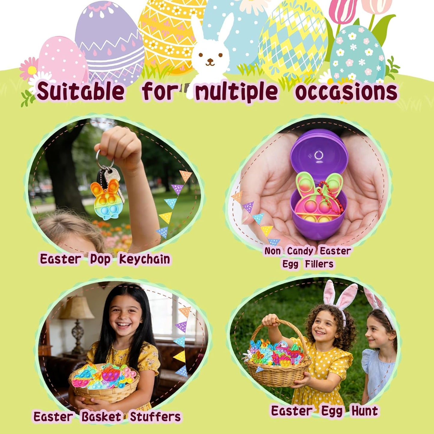 Skiennix 84-Piece Easter Party Favors - Fun Egg Fillers & Fidget Toys for Kids & Adults | Ideal for Goodie Bags