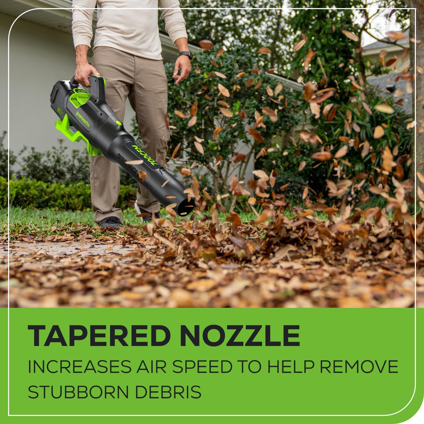 Greenworks 80V (700 CFM / 170 MPH) Brushless Cordless Leaf Blower (Turbo Button, Cruise Control, 26 CC Gas Equivalent), 2.5Ah Battery (200 Wh Max) + Rapid Charger
