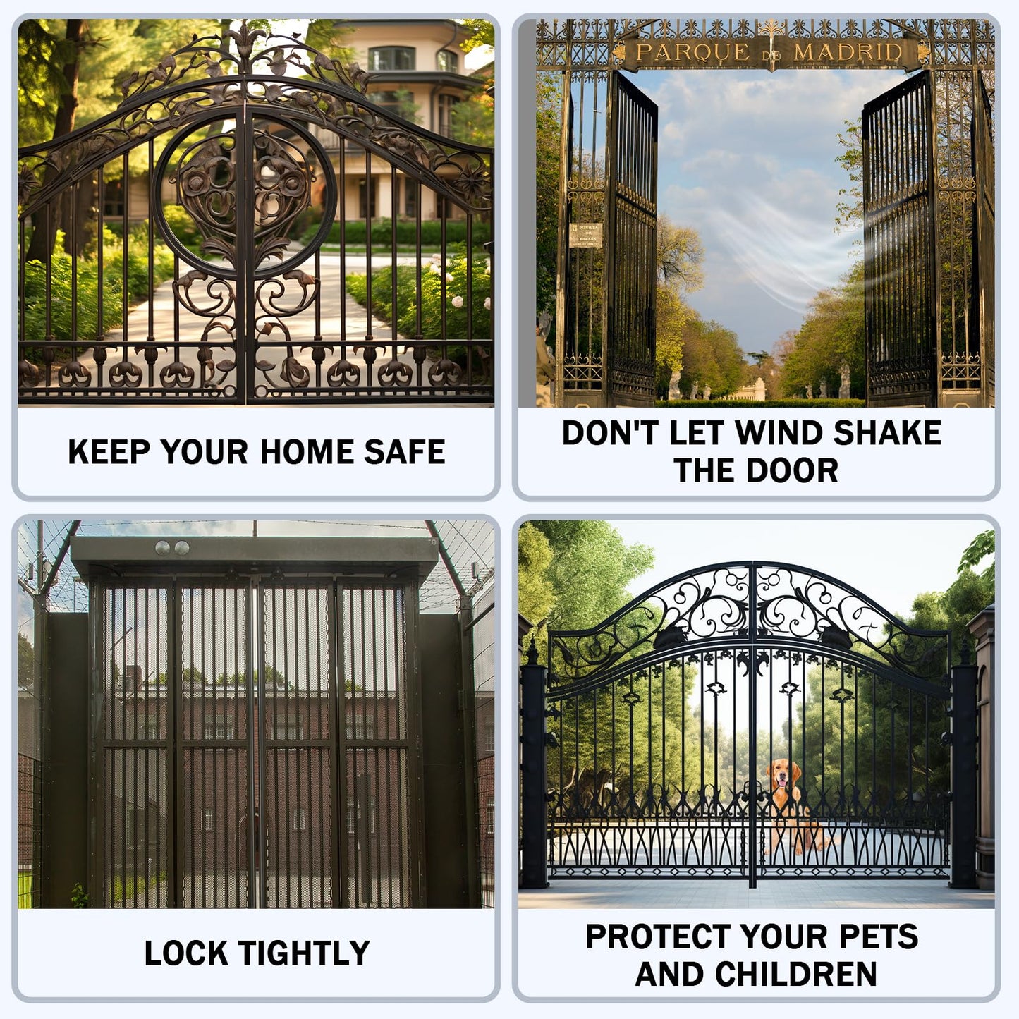 GaFenHanyu Stainless Steel Automatic Electric Gate Lock for DC24V Swing Gate Opener Gate Operator System Device Safe Security Gate Lock
