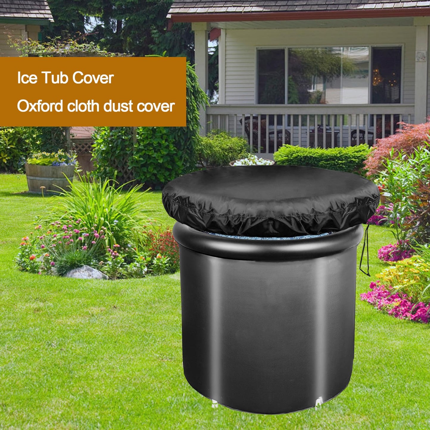 NEAMVCT Ice Tub Cover, Ice Bath Tub Cover and Outdoor Cold Baths, Keeping the Ice Bath Tub Clean for Cover Only, 32" L x 32" W x 12" H