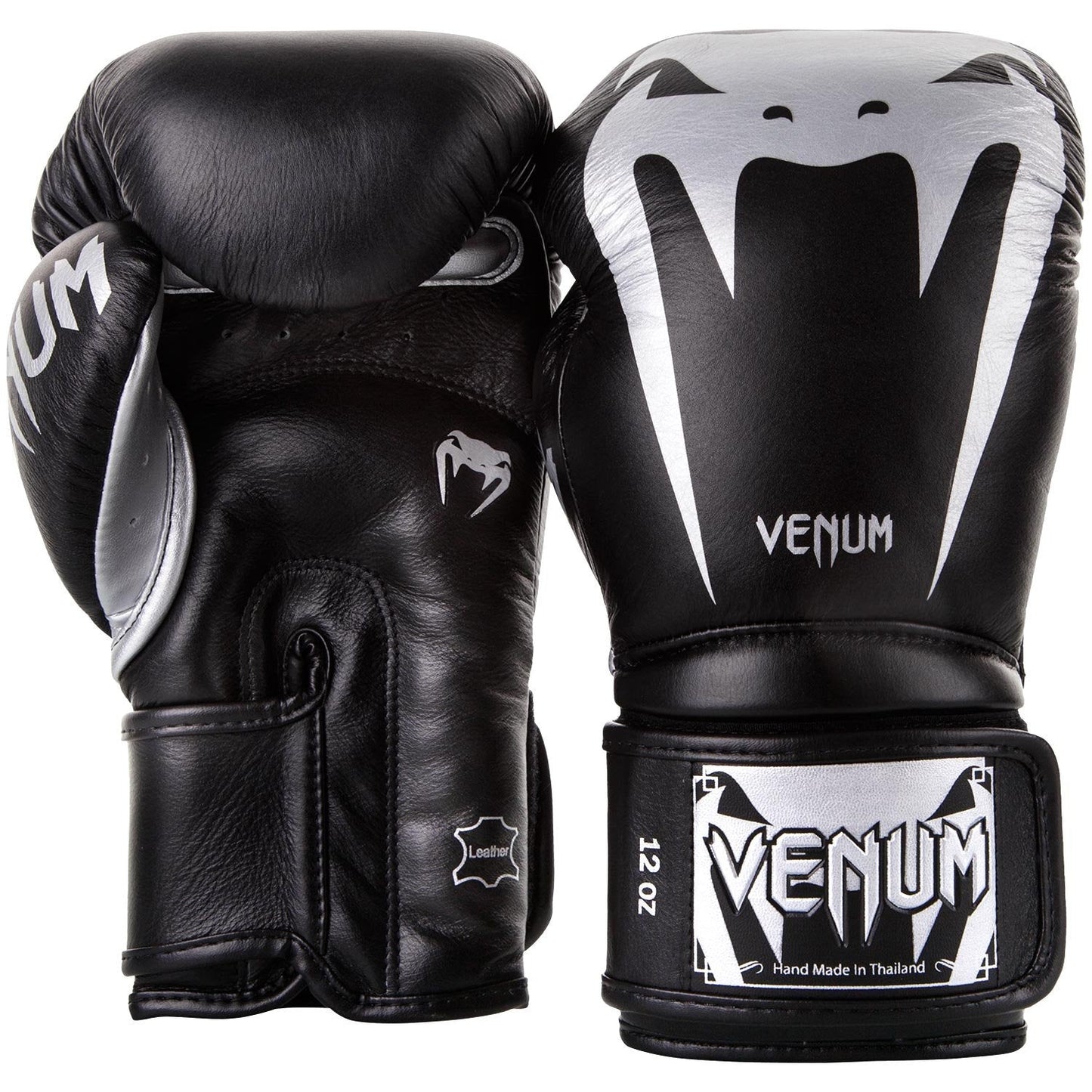 Venum Giant 3.0 Boxing Gloves - 12 oz, Black/Silver, 12 oz