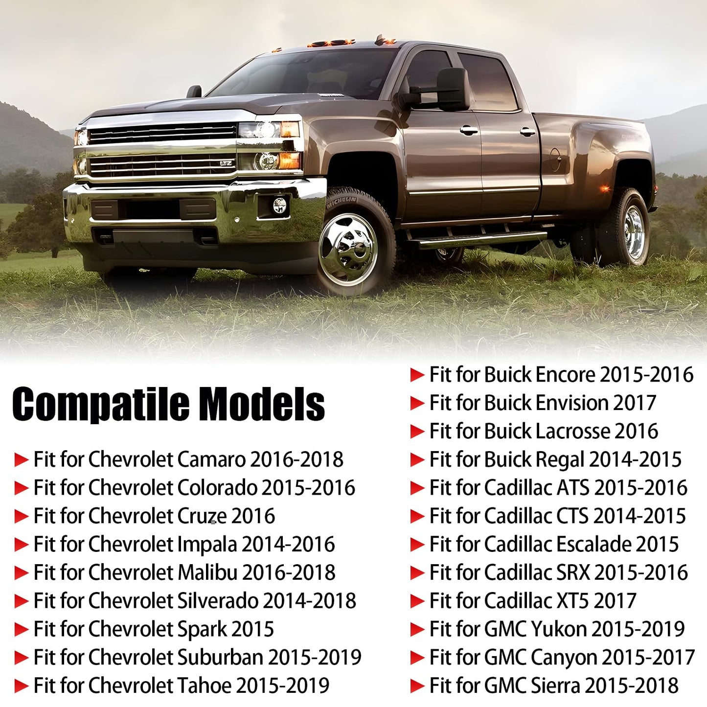 2014-2019, Backup Reverse Camera Wiring Harness Compatible with Buick Cadillac Chevy Silverado Suburban Tahoe Colorado