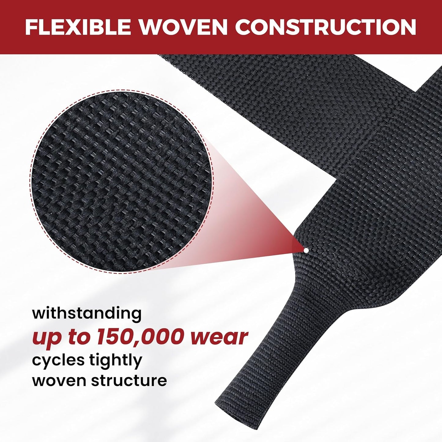BuyUneed 2:1 (1/2" 30ft) Braided Sleeving Shrinkable Fabric Heat Shrink Tubing- Abrasion Protection Flexibility Wiring