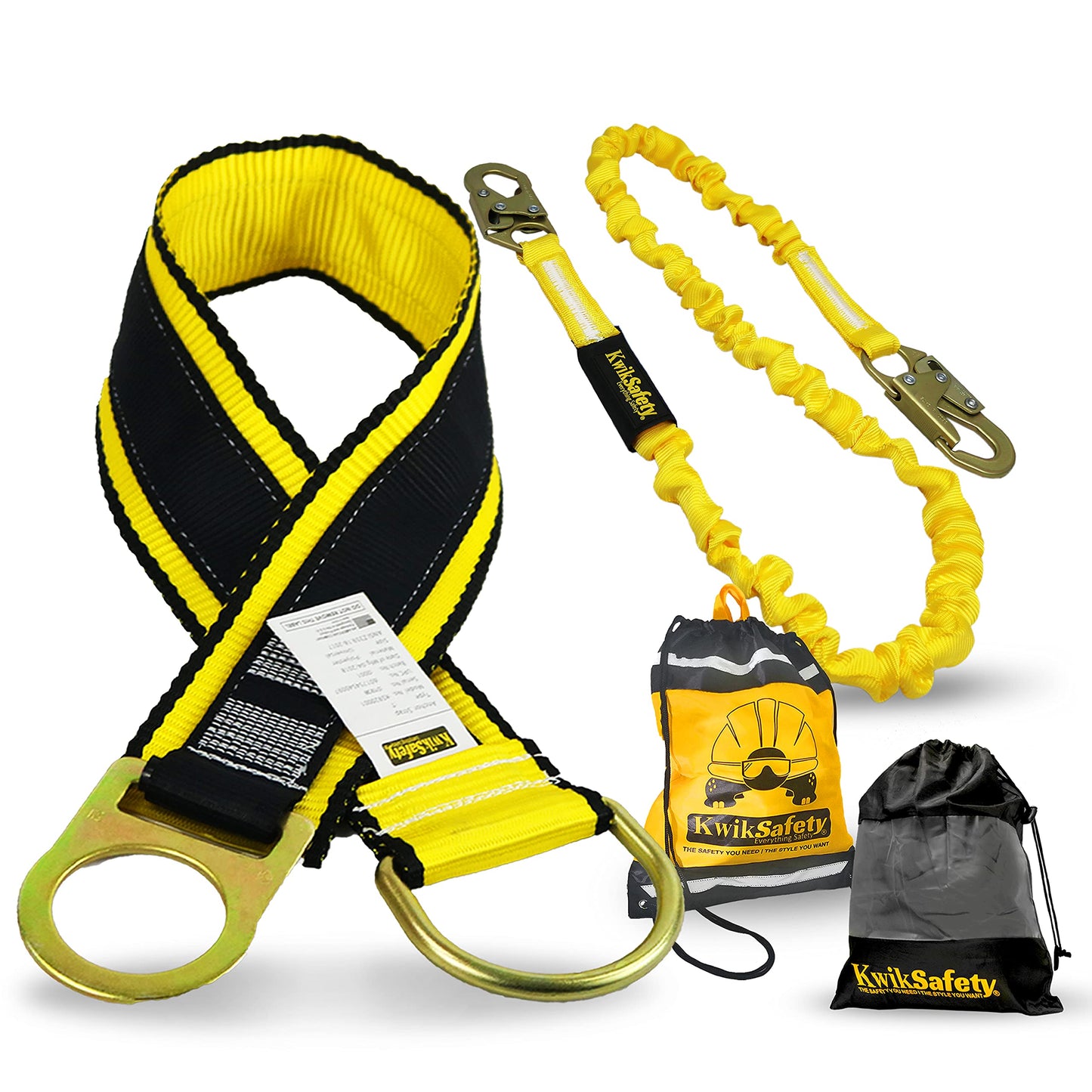 KwikSafety - Charlotte, NC - Gibbon Grip 3 ft [Combo] Safety Anchor Cross Arm Strap Beam Choker ANSI Fall Arrest System Web Pass Thru Double D Ring Anchorage Sling OSHA Protection