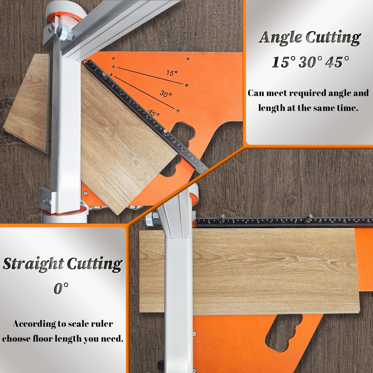 NAACOO Laminate/Vinyl Floor Cutter, 13” Vinyl Plank Cutter with Wheel – Just 1 Step Meet Angle&Length Cutting, Flooring Tools - Cuts Laminate Floor, Engineer Wood, LVP/T, VCT, SPC, WPC