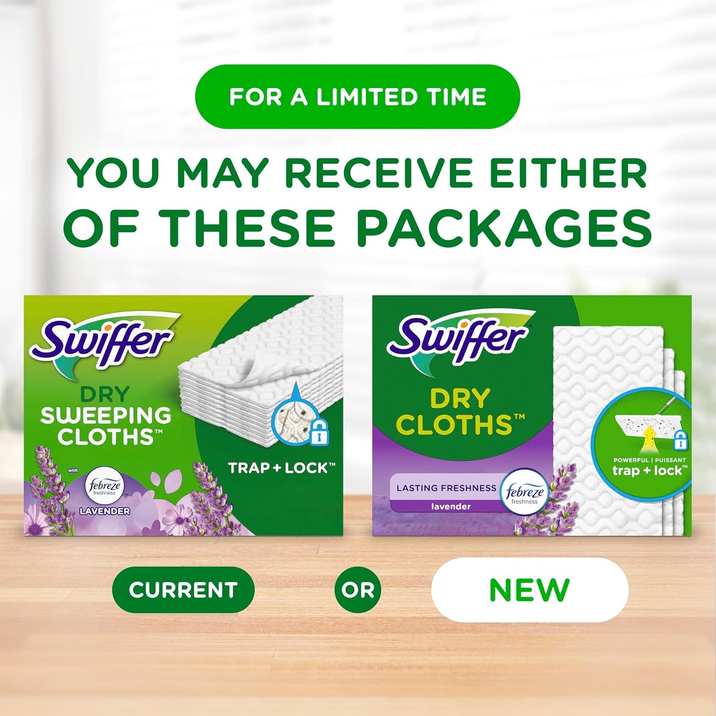 Swiffer Sweep + Mop Dry Pads Refill - Lavender Floor Cleaner for Dirt & Dust | 52 Count