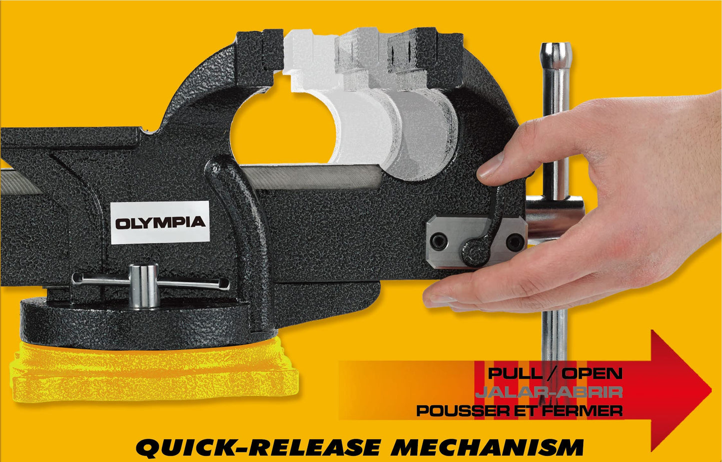 Olympia Tools 38-647 6in One-Hand Operation Quick Release Bench Vise