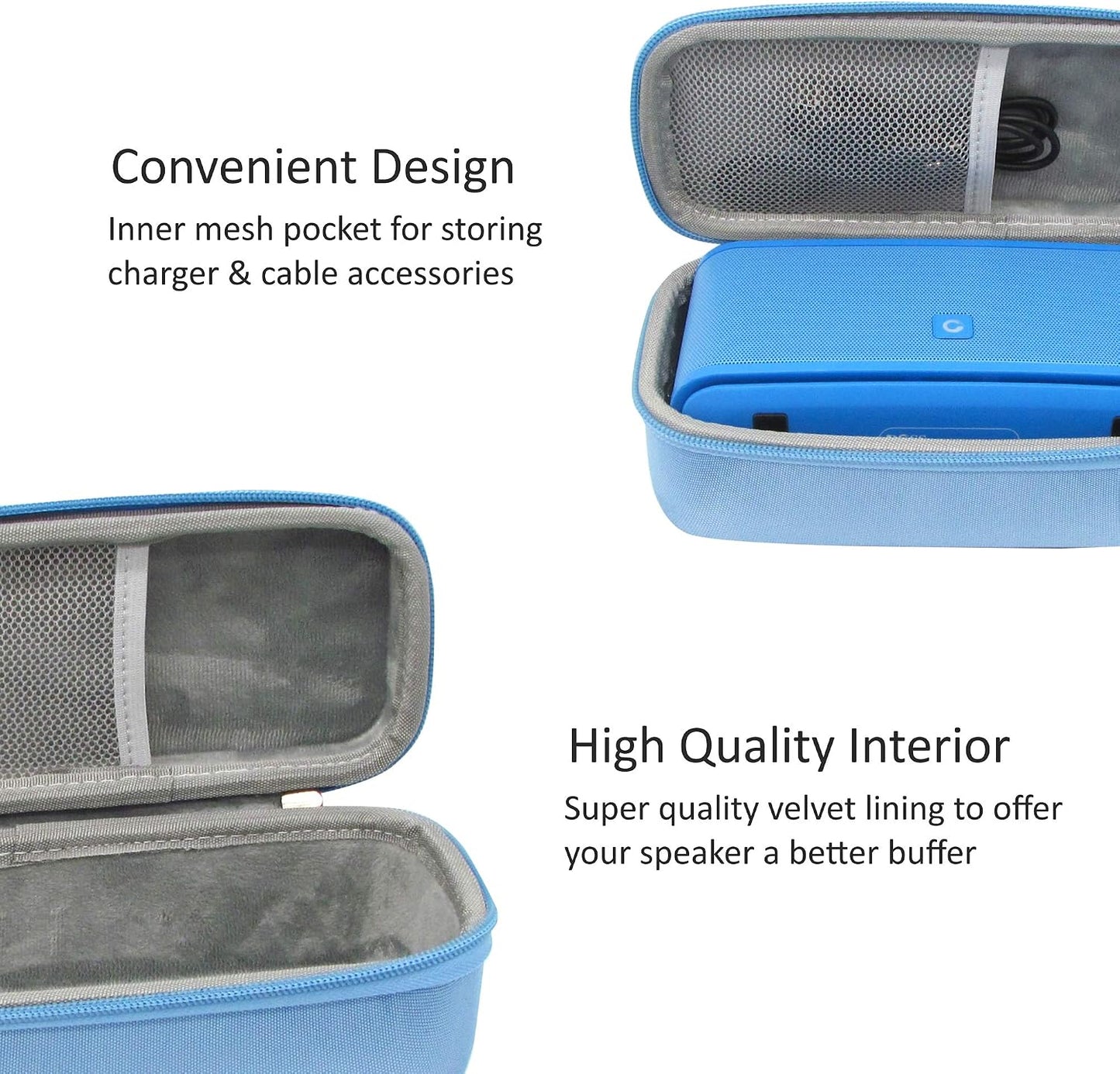 Eactive V4.0 Case for Doss SoundBox Touch Wireless Bluetooth Portable Speaker Protective Hard EVA Travel Shockproof