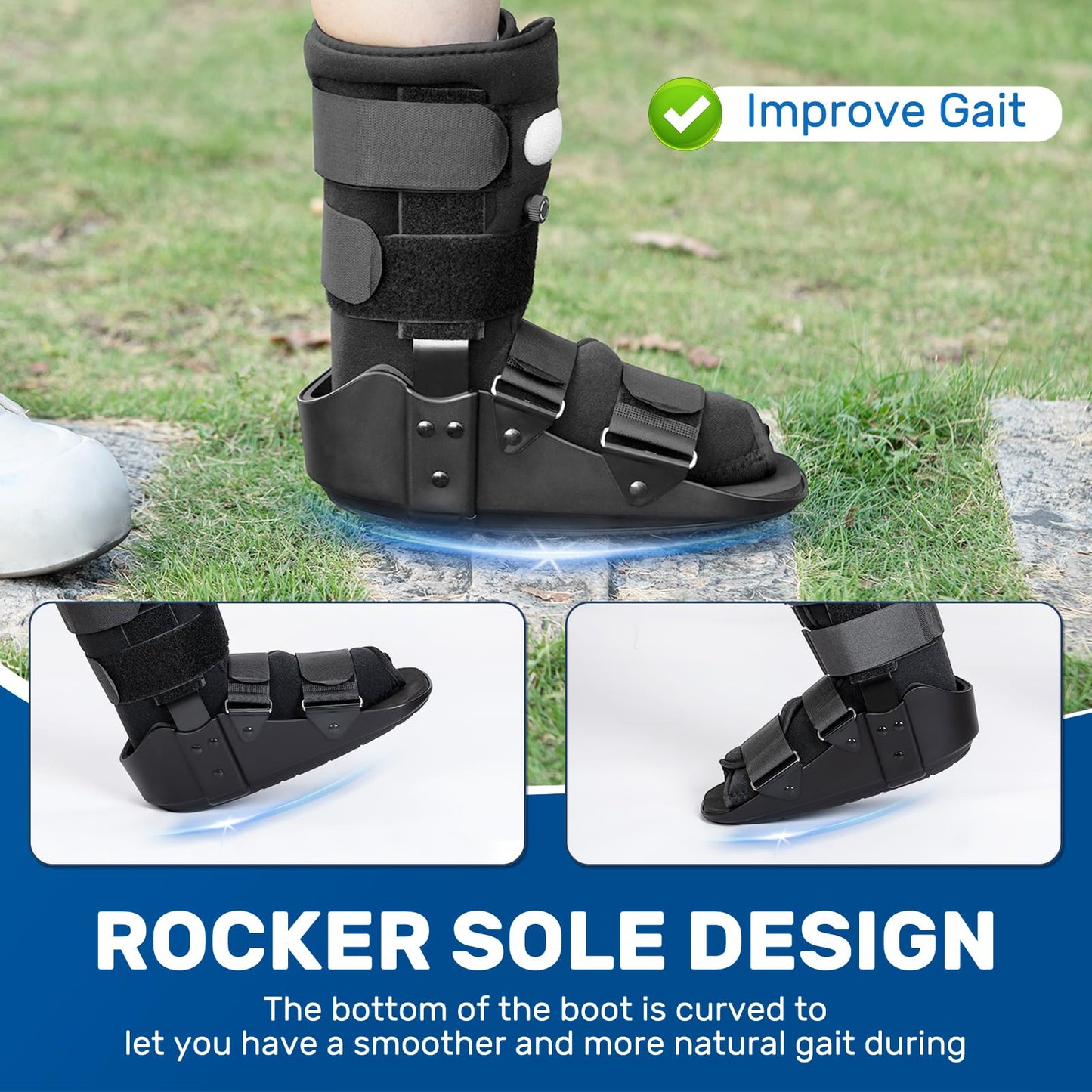 kefit Walking Boot Fracture Boot for Broken Foot, Sprained Ankle-Medium