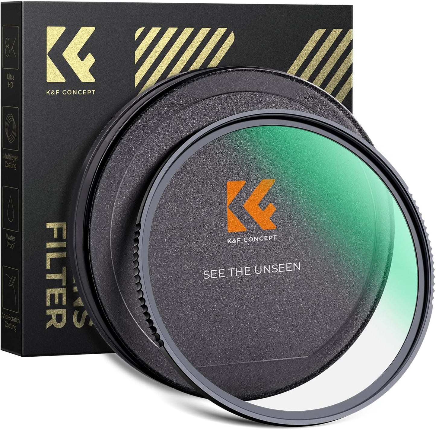 K&F CONCEPT 55mm 28 MC UV Protection Filter Shockproof Tempered Optical Glass with Multi-Layer Coatings