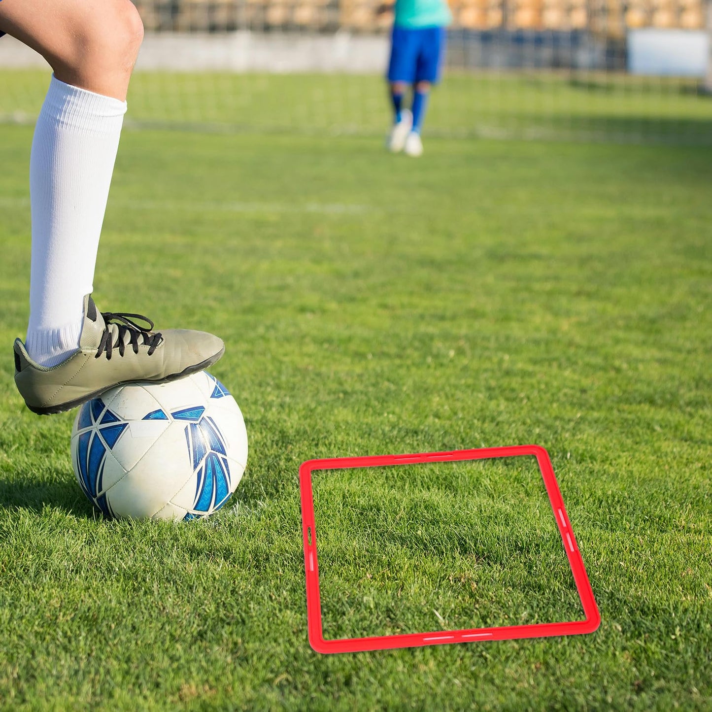 SEWACC 6 Pcs Portable Agility Rings for Football Training, Multi-Function Soccer Agility Circles for Speed and Skill Development