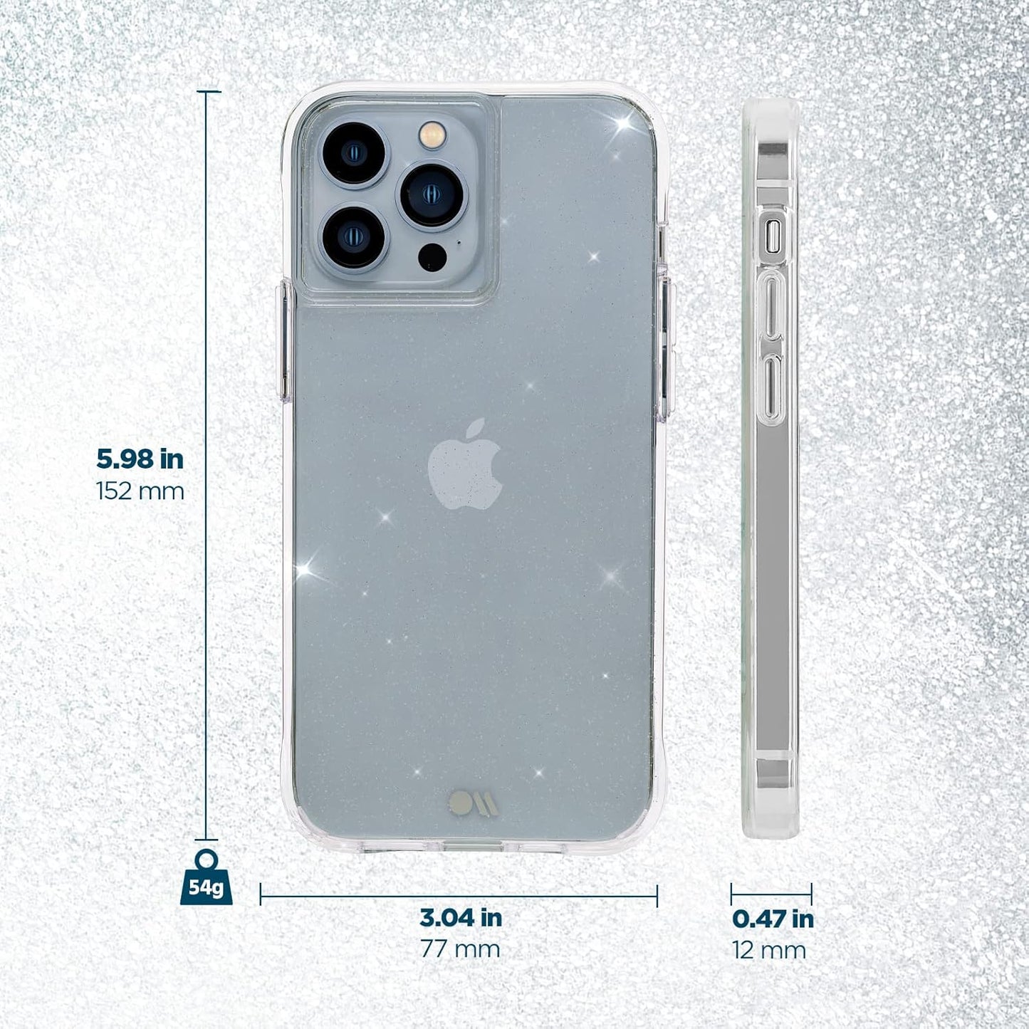 Case-Mate 13/13 /12 /12 10ft 6.1 Inch iPhone Pro Pro Case - Sheer Crystal Clear w/ Drop Protection & Wireless Charging