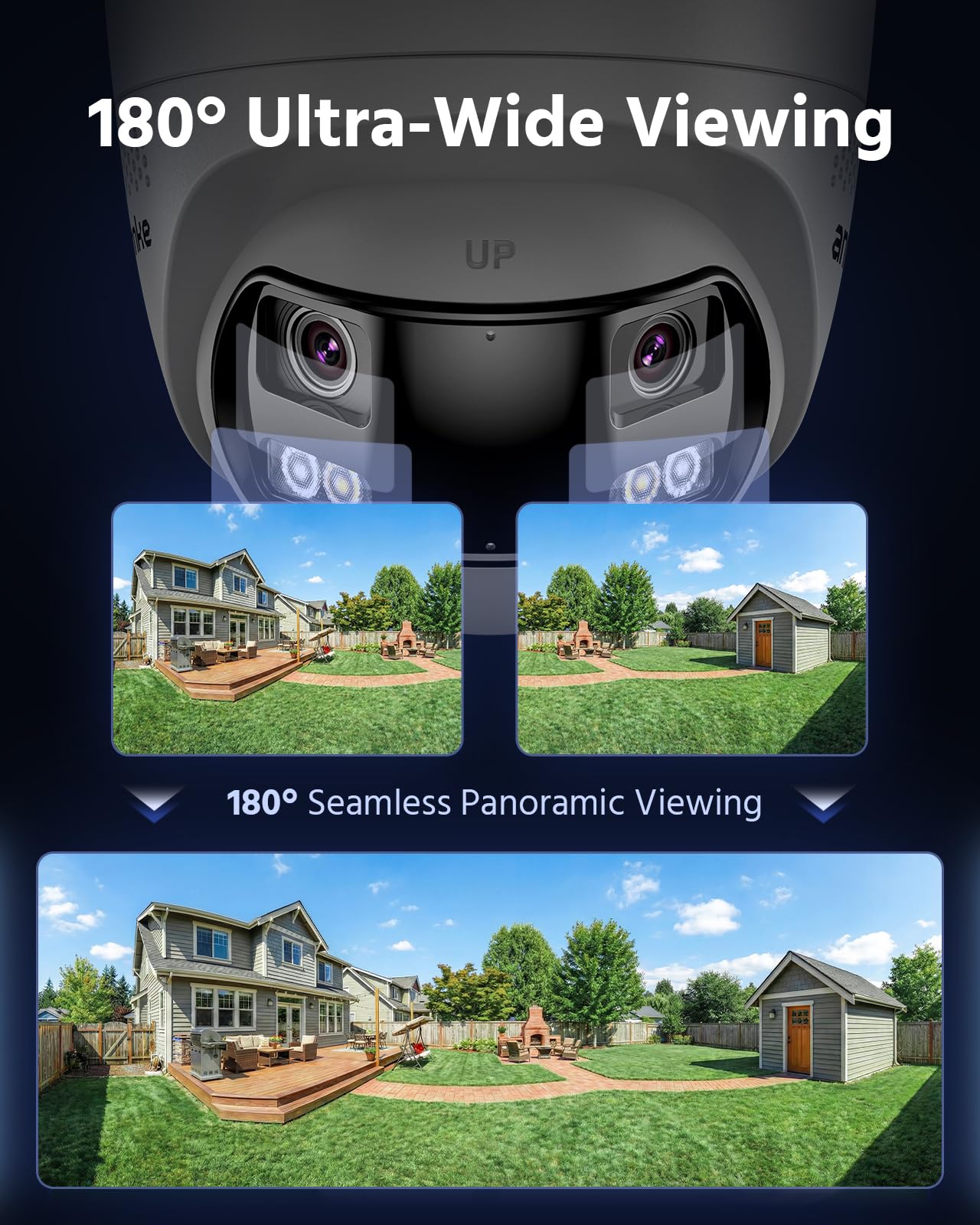 ANNKE 4K PoE Security Camera System with Dual Lens, 180° Wide Angle, 12MP H.265+ NVR with 2TB HDD, 4pcs 8MP Wired Surveillance IP Cameras Outdoor, Smart AI Human/Vehicle Detection, 2-Way Audio