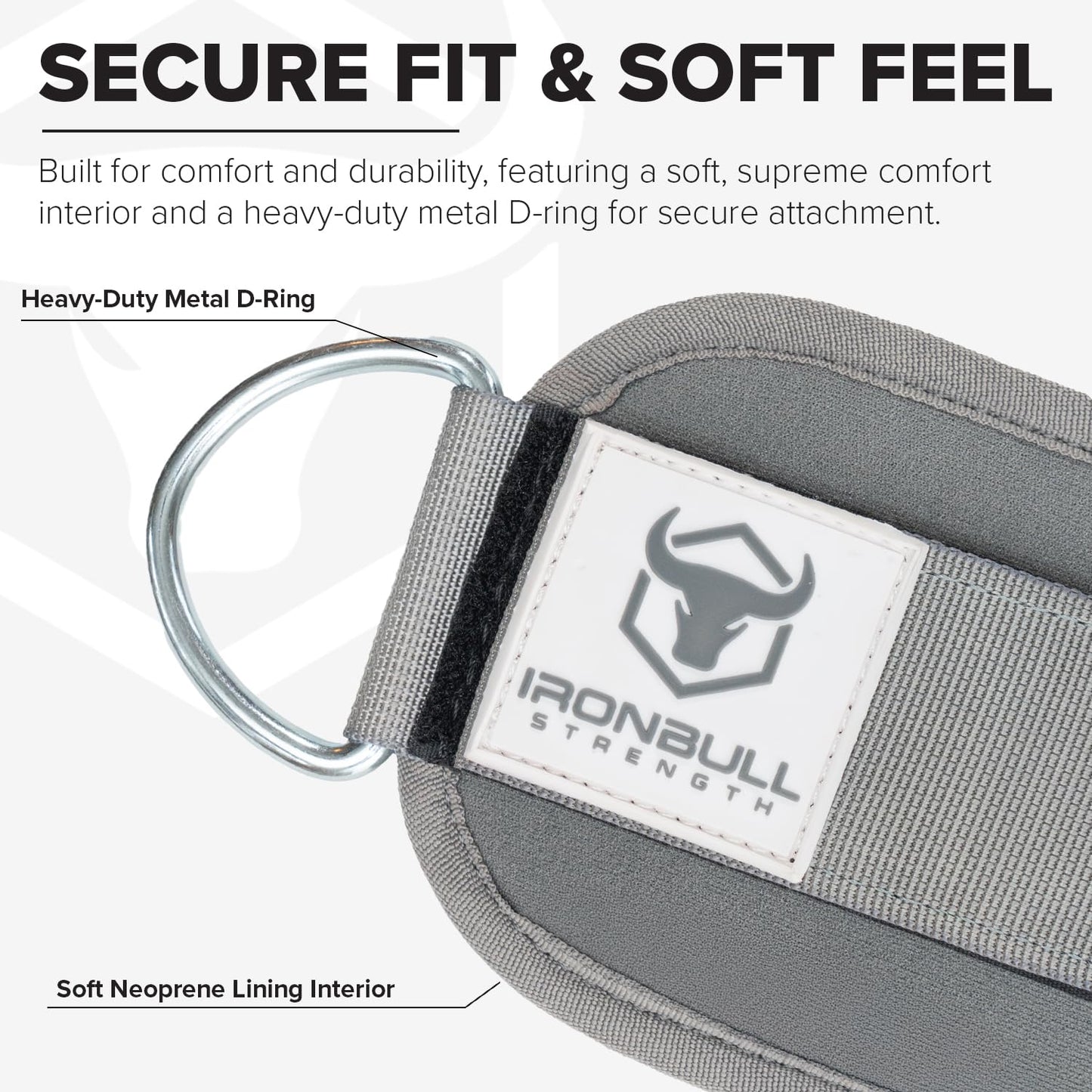 Women's Ankle Strap for Cable Machines & Resistance Bands: Gym & Home Workout Cuff Attachment for Leg Extensions, Kickbacks, Hip Abductors - Booty Exercises (Grey, Single)