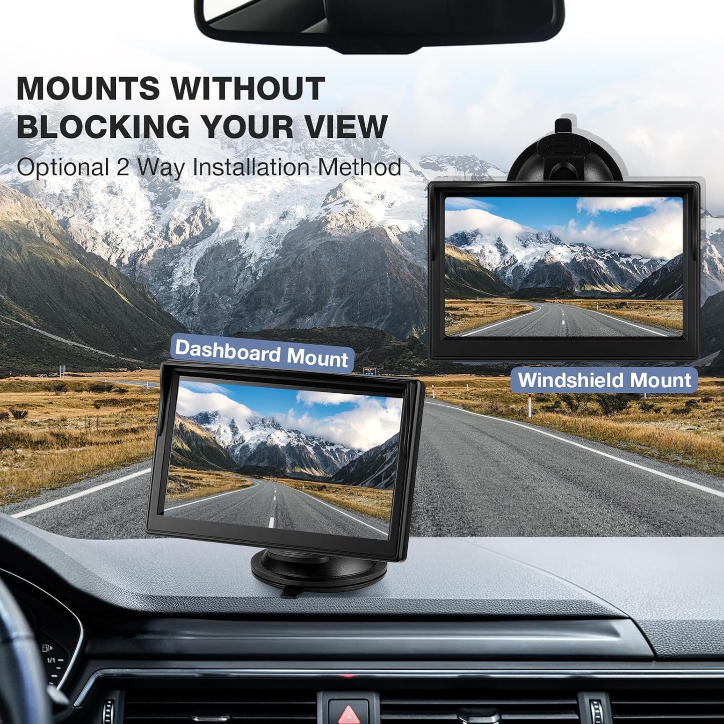 Chuanganzhuo 5 Inch 12V/24V, (5 Inch) Backup Camera Monitor Only - HD Image Back up Camera Screen for Cars Trucks SUVs