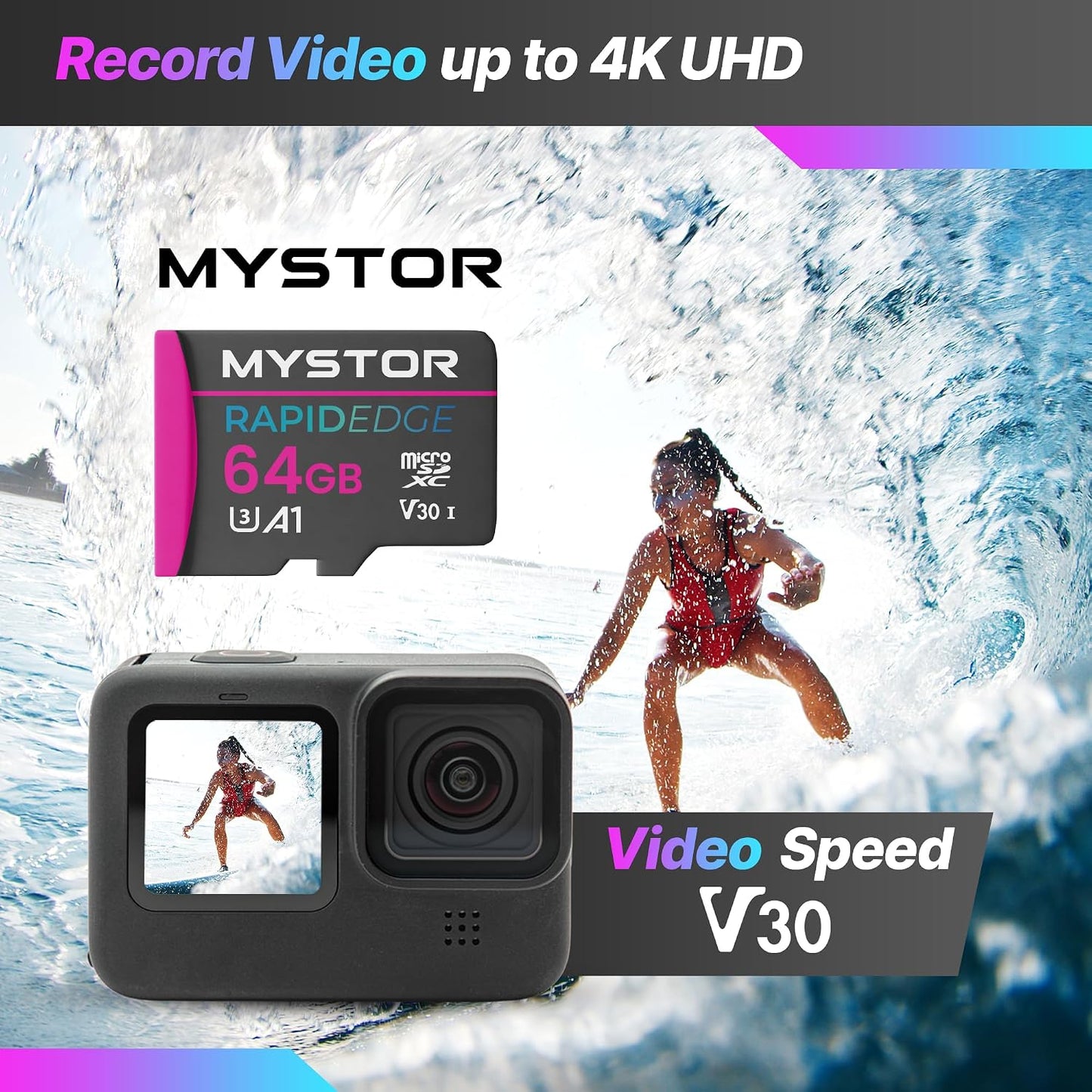 Mystor 8, 10, 7, 11 10 A1 (64GB Micro SD Card Amazon Fire Tablet Memory Card for Amazon Fire Kids Tablet HD Max Micro