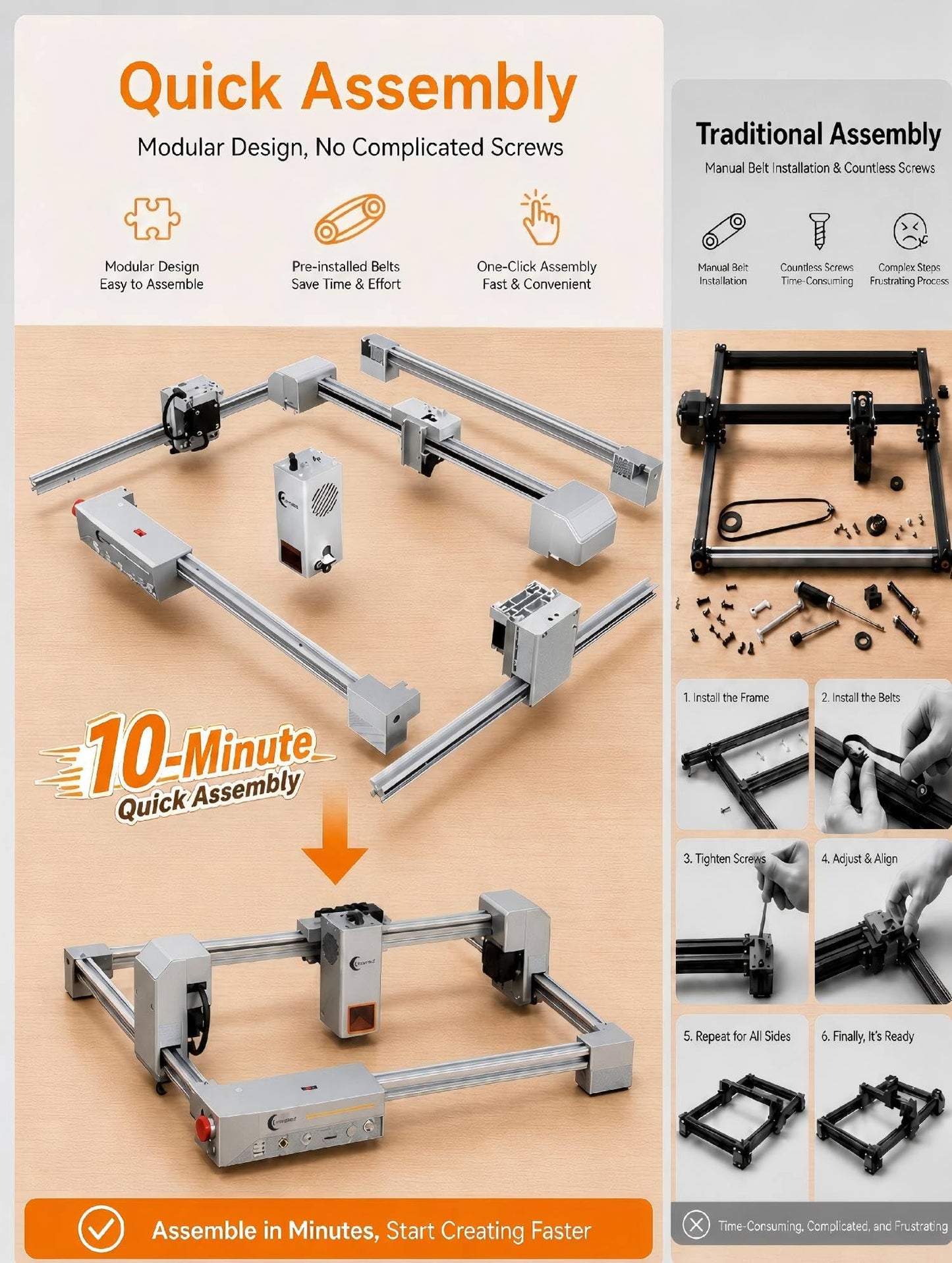Carverall X1/JL9 20W Laser Engraver and Cutter with Air Assist, Laser Engraving Machine for Wood Metal Acrylic Glass Stone, Powerful DIY CNC Laser Cutter 11.8" x 11.8" 20000mW Class1