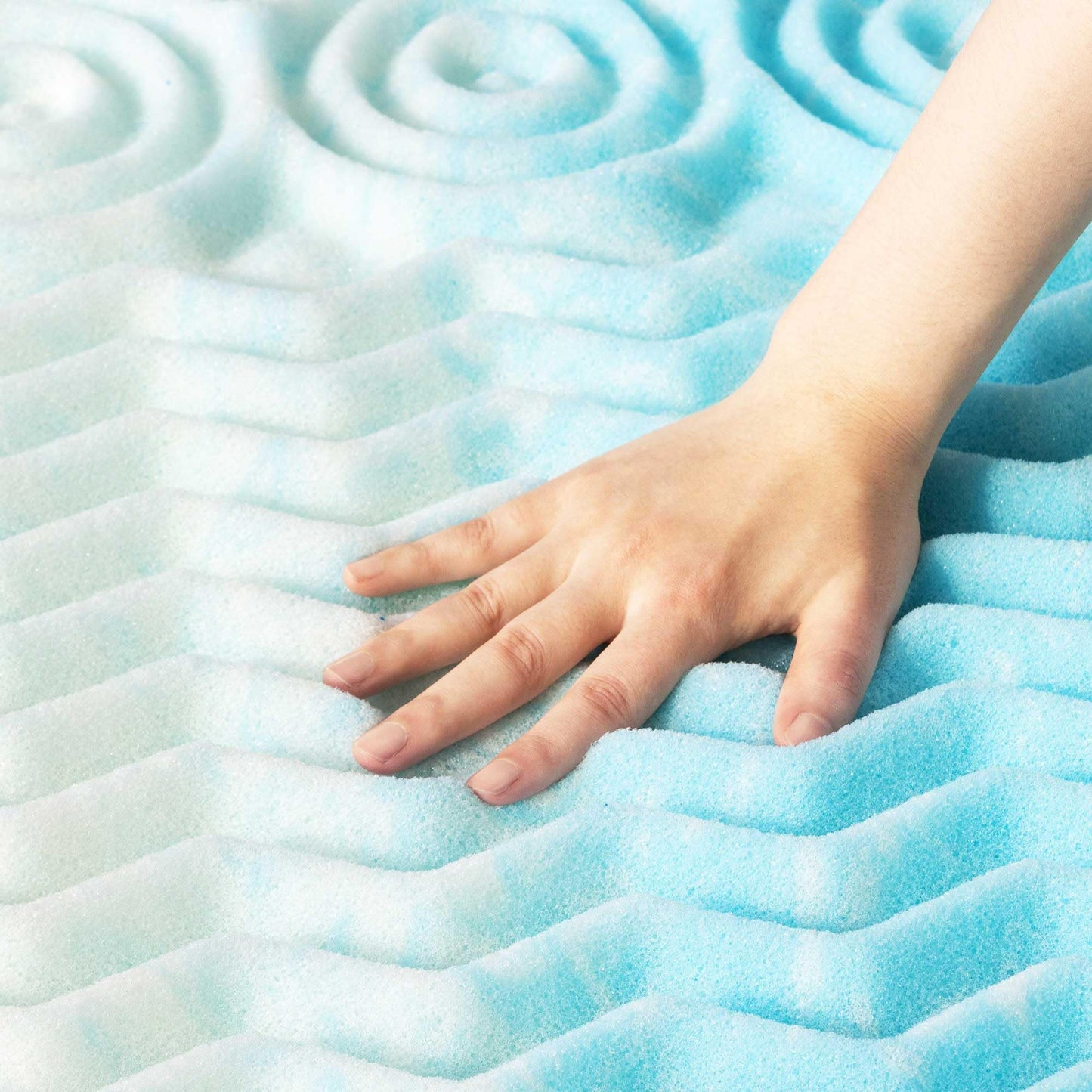 Best Price Mattress 3 Inch 5-Zone Swirl Gel Aerobreeze Foam Mattress Topper, CertiPUR-US Certified, Dorm Essentials, King
