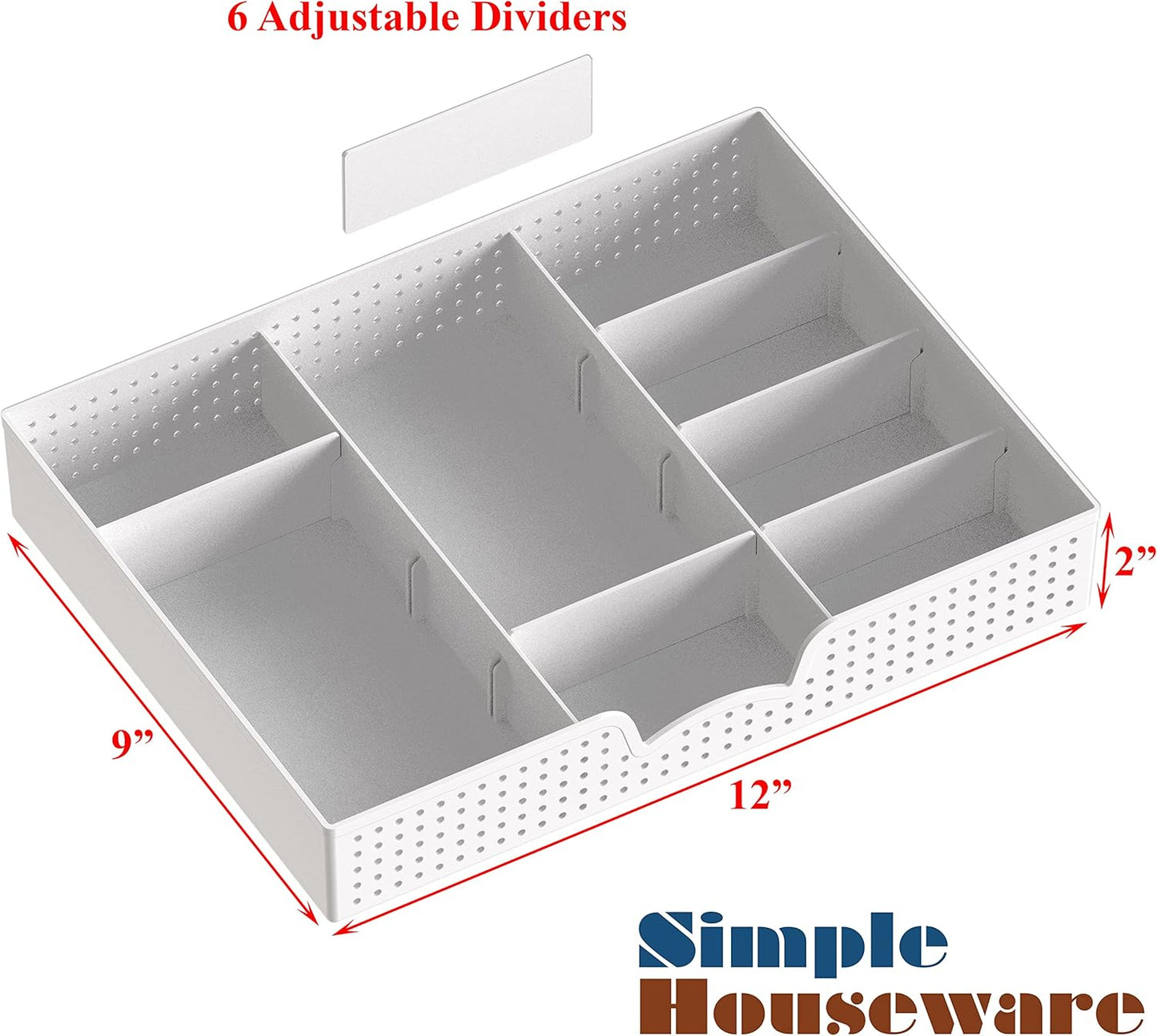 Simple Houseware Adjustable Monitor Stand Riser with Organizer Tray - White