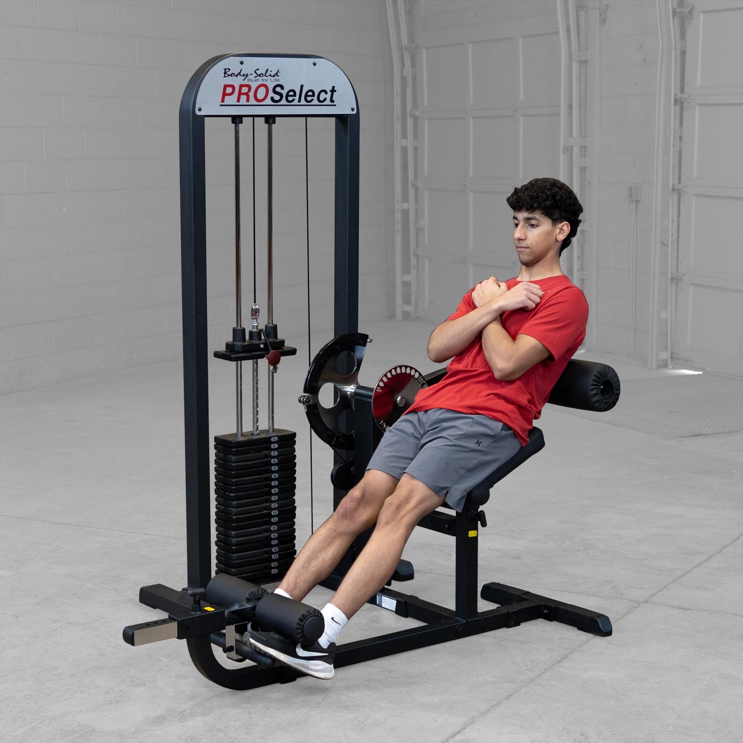 Body-Solid (GCAB-STK) Pro Select Ab and Back Machine with 210-Pound Weight Stack, Abdominal & Back Muscles Training Functional Exercise Workout Station, Home and Commercial Gym