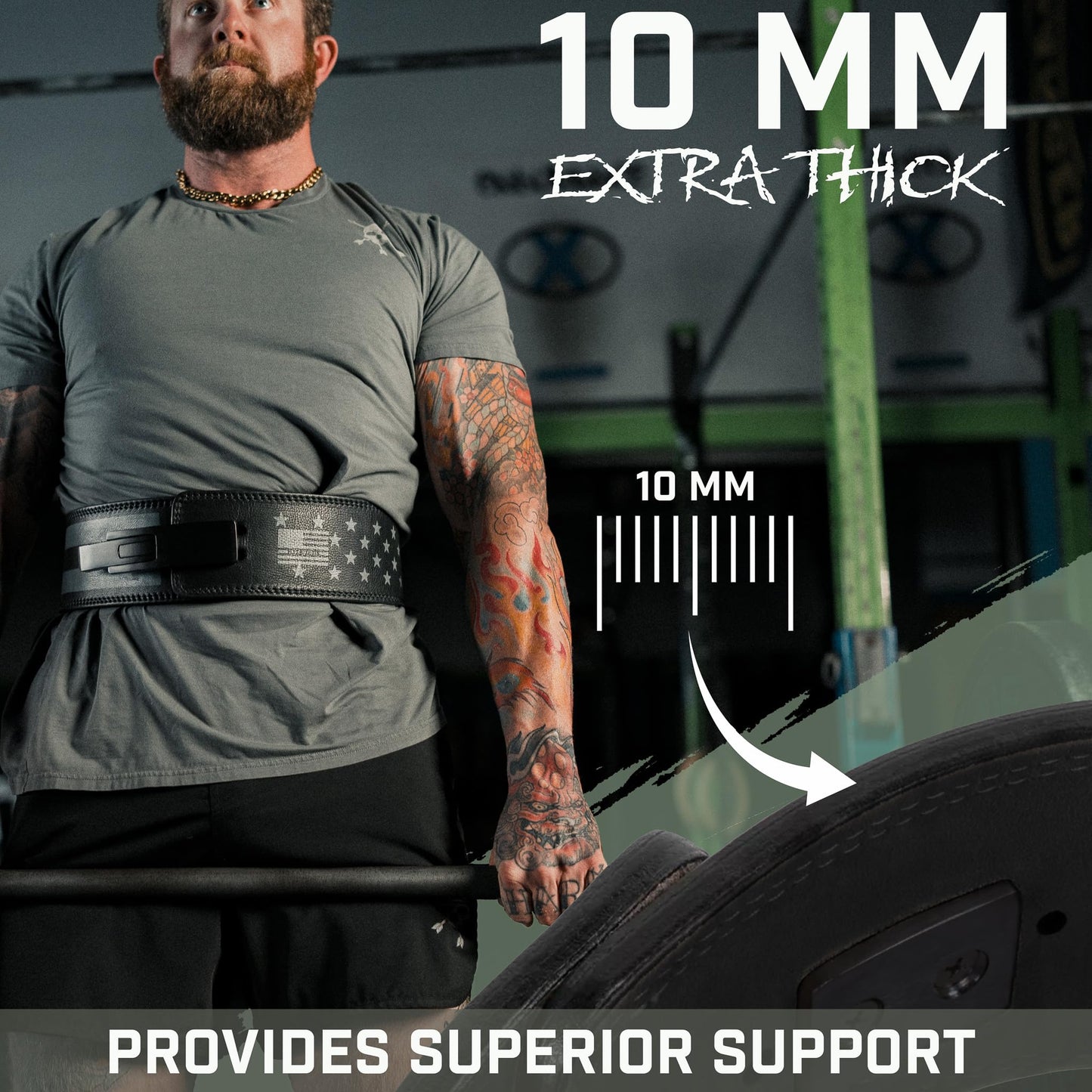 Weight Lifting Belt - Lever Gym Belt for Weightlifting, 10mm Leather Weight Belt for Men, 4 Inches Wide for Support & Stability for Workouts, Powerlifting, Bodybuilding, Fitness & Crossfit M 1776