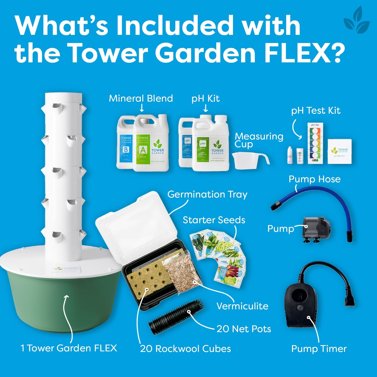 Tower Garden Flex Aeroponic Vertical Growing Tower