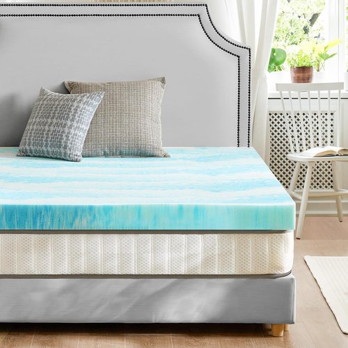 Mattress Topper King - 2 Inch Cooling Gel Memory Foam for Back Pain Relief | CertiPUR-US Certified