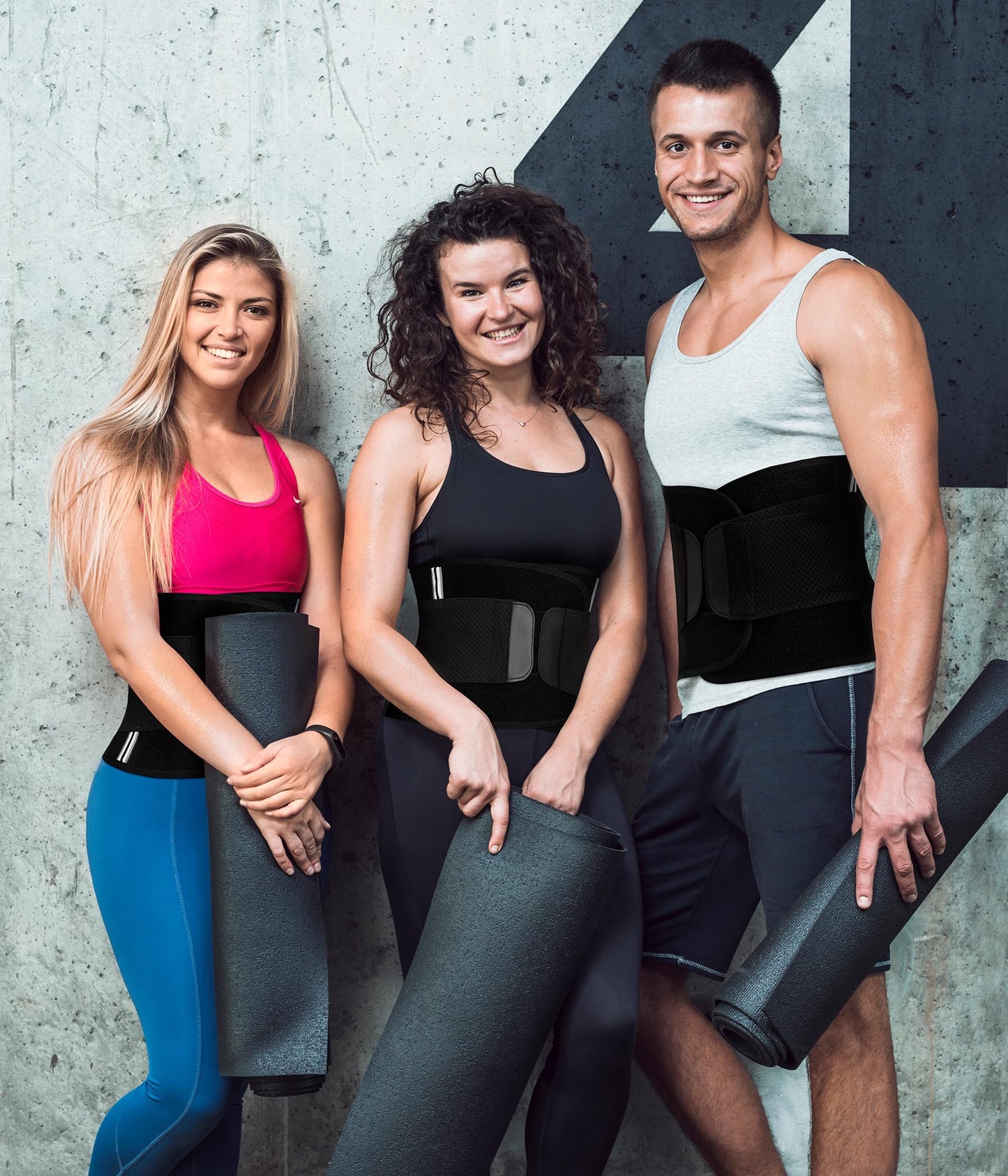 MOLUTAN Men Waist Trainer Trimmer for Tummy Control Compression Shapewear Body Shaper Sweat Belt Medium Black